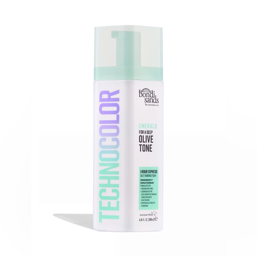 Technocolor Emerald 1 Hour Express Self Tanning Foam Olive Tone perfectly blends